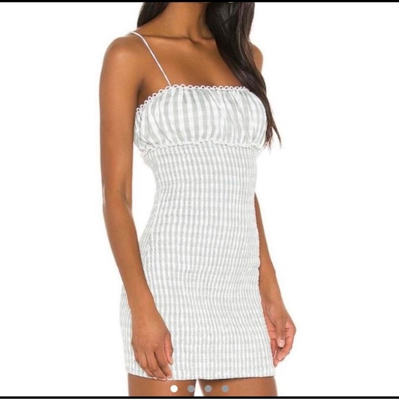 Lovers + Friends smocked gingham, Mini Dress - Picture 3 of 8